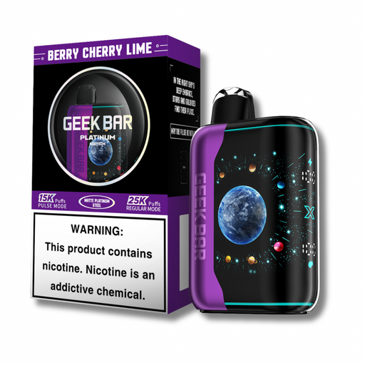 Geek Bar Pulse X Platinum Edition 25K Disposable Vape - Berry Cherry Lime New flavor 