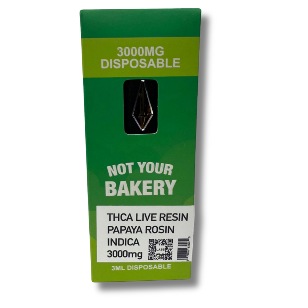 Not Your Bakery Live Resin THCA Disposable Vape 3G - Papaya Rosin Strain