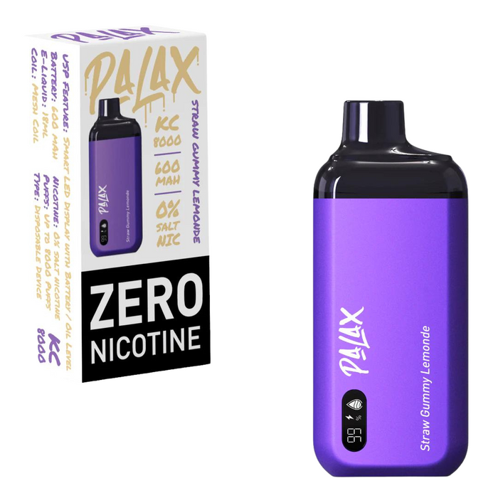 Palax KC8000 Zero Nicotine Disposable 0% Straw Gummy LEMONADE