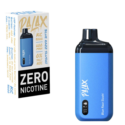 Palax KC8000 Zero Nicotine Disposable 0% Blue Razz Slushi
