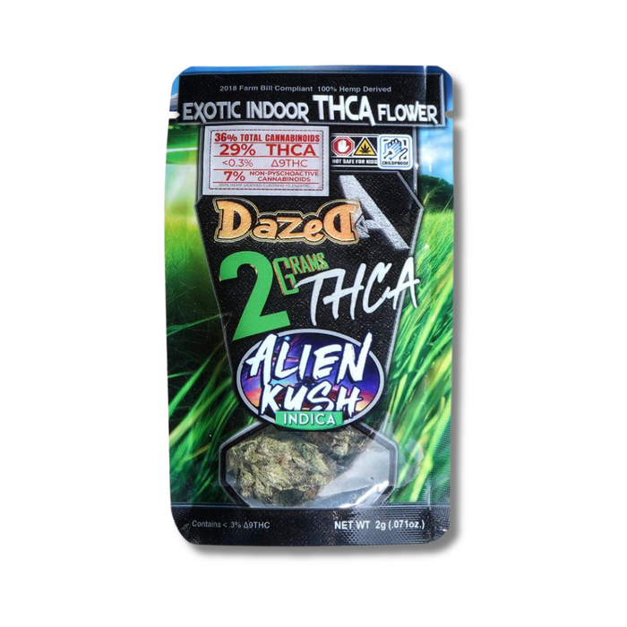 Dazed Exotic THCA Flower 2 Grams Pack Alien Kush