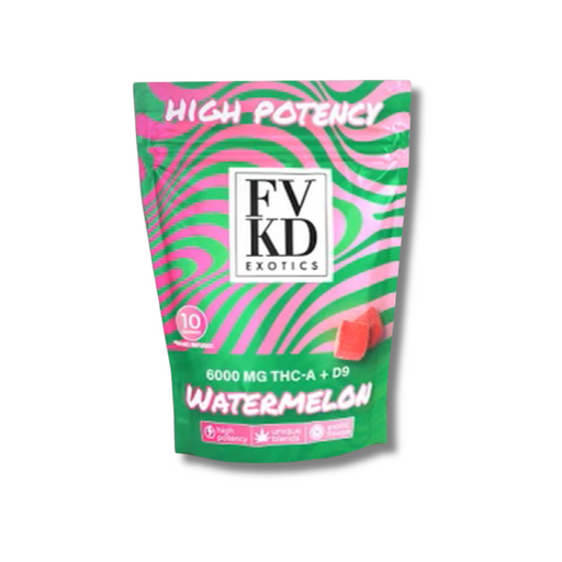 FVKD Exotics THCa + D9 Gummies 6000mg Watermelon