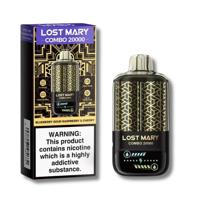 Lost Mary Combo 20000 3 in 1 Disposable Vape - Blueberry Sour Raspberry and Cherry Flavor