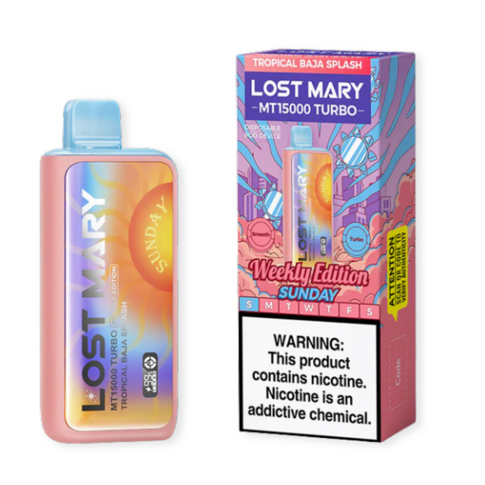 Lost Mary Turbo MT15000 Weekly Edition Flavor- Tropical Baja Splash (Sunday)