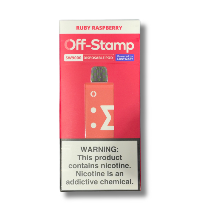 Lost Mary Off Stamp SW9000 Disposable Pod - Ruby Raspberry