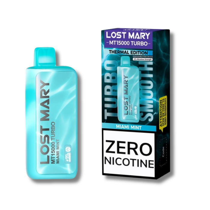 Miami Mint Lost Mary Turbo MT15000 Nicotine Free Disposable 