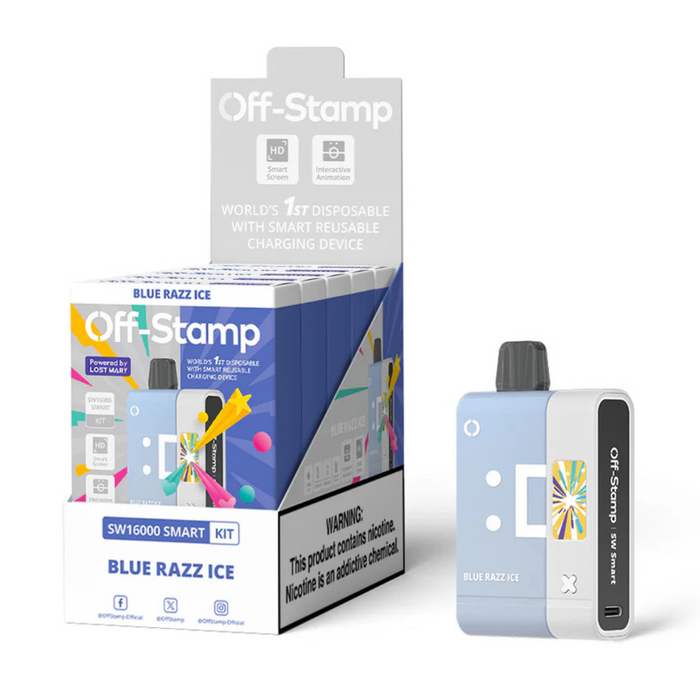 Blue Razz Ice Lost Mary Off Stamp SW16000 Disposable Kit