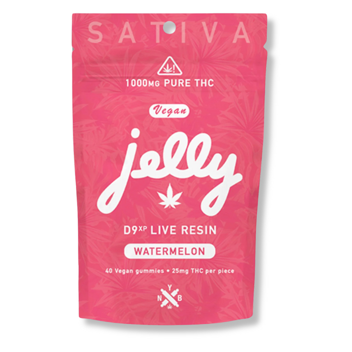 Watermelon NYB Labs Jelly Delta 9 Live Resin Gummies 1000MG