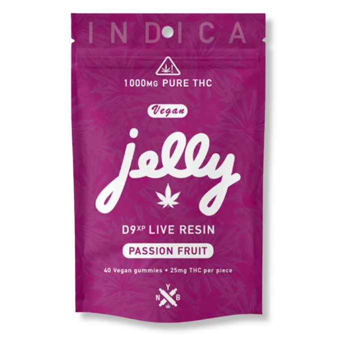 Passion Fruit NYB Labs Jelly Delta 9 Live Resin Gummies 1000MG