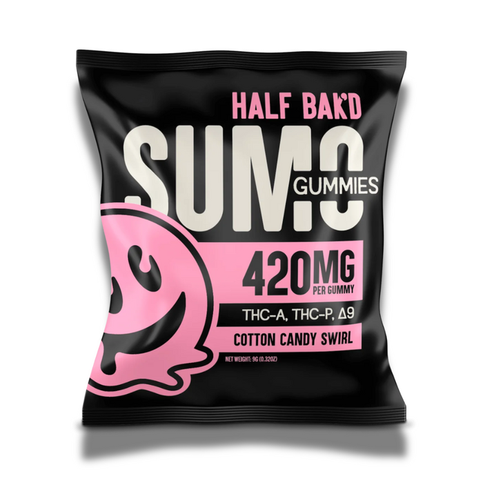 Half Bak'd Sumo Gummies 2 Pack 840MG - Cotton Candy Swirl