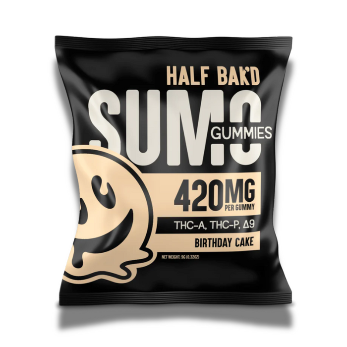 Half Bak'd Sumo Gummies 2 Pack 840MG - Birthday Cake Flavor