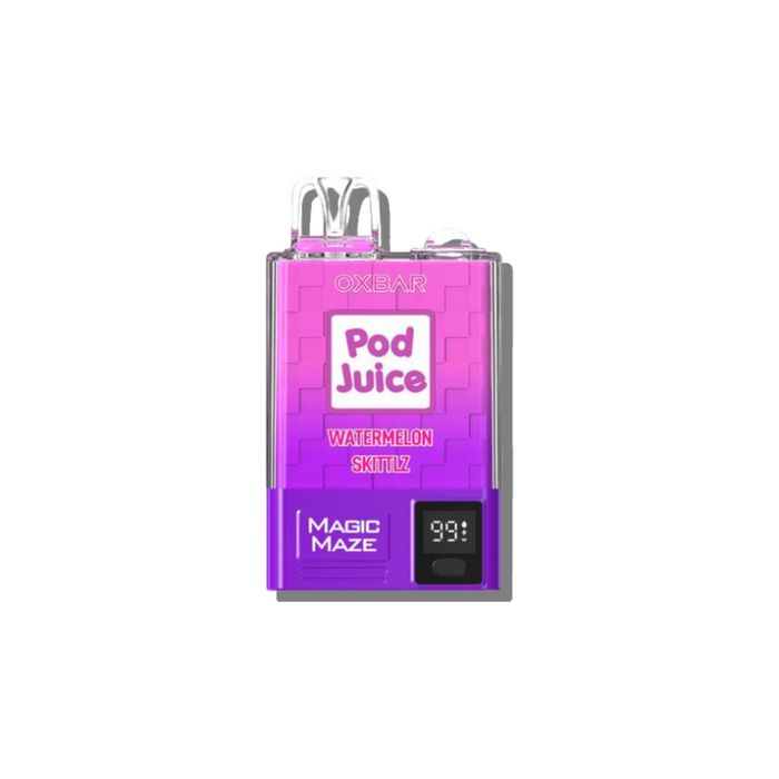 Oxbar x Pod Juice Magic Maze 10k disposable- Watermelon Skittlz Flavor