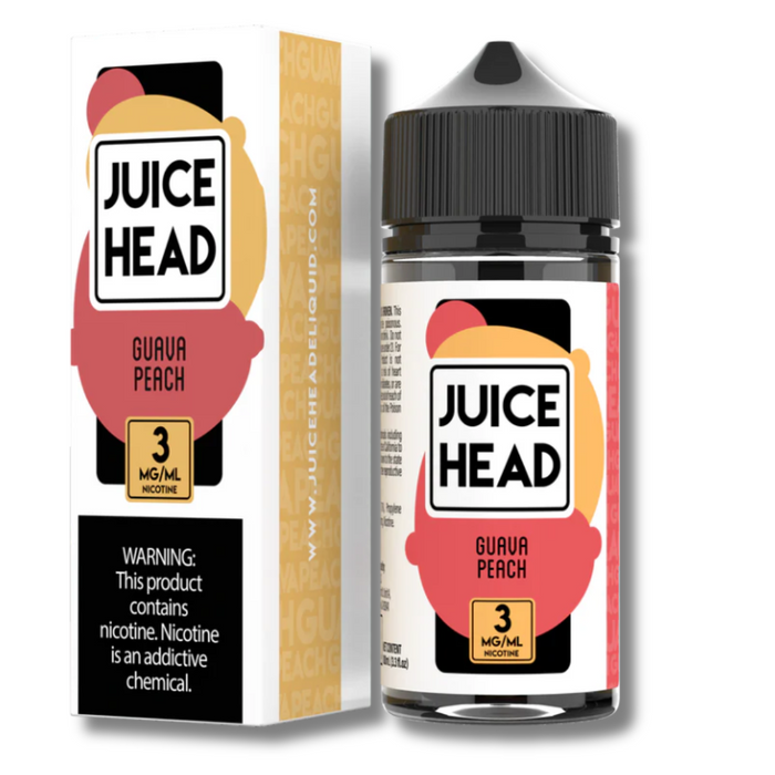 Juice Head Free Base Vape E-Juice 100mL - Guava Peach Flaovr