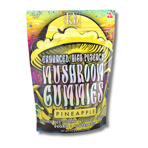 FVKD SHRM Mushroom Gummies 5000MG - Pineapple Flavor 10 Pieces