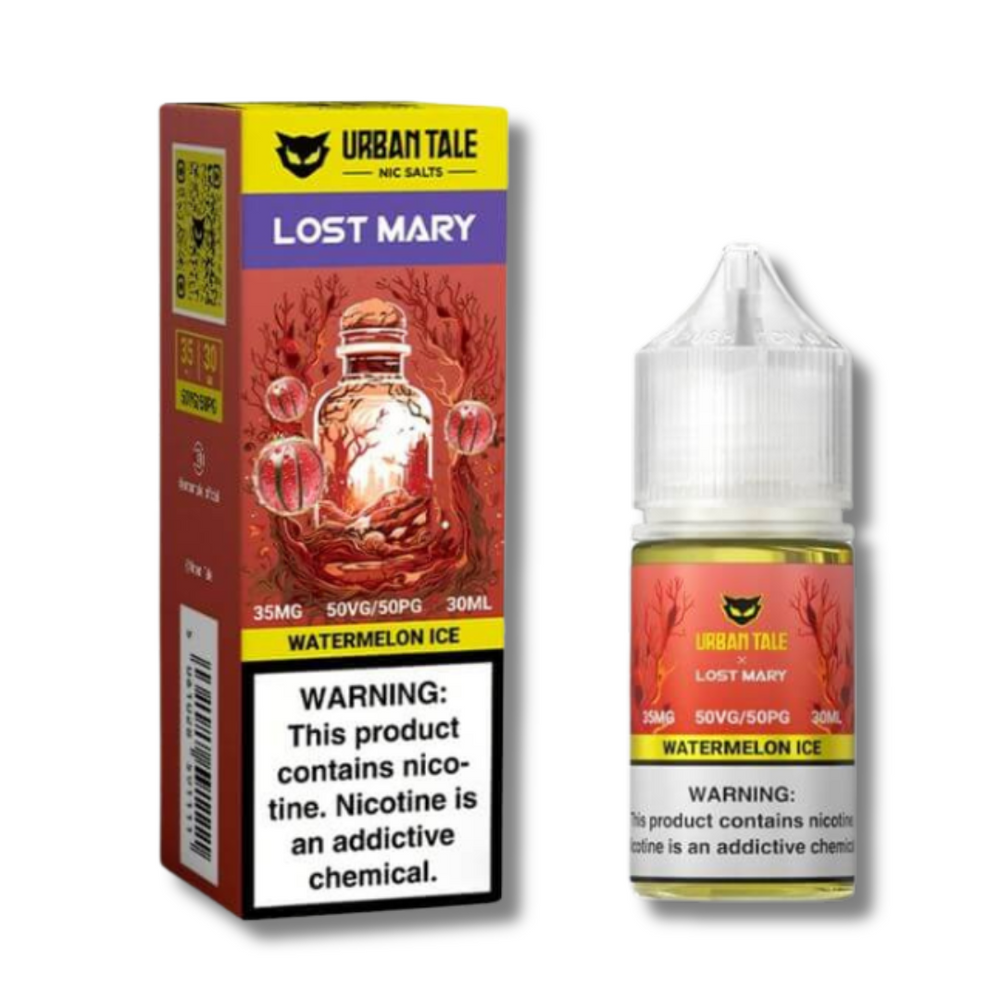 Urban Tale X Lost Mary Salt Nicotine Juice 30mL Watermelon Ice Flavor 50mg