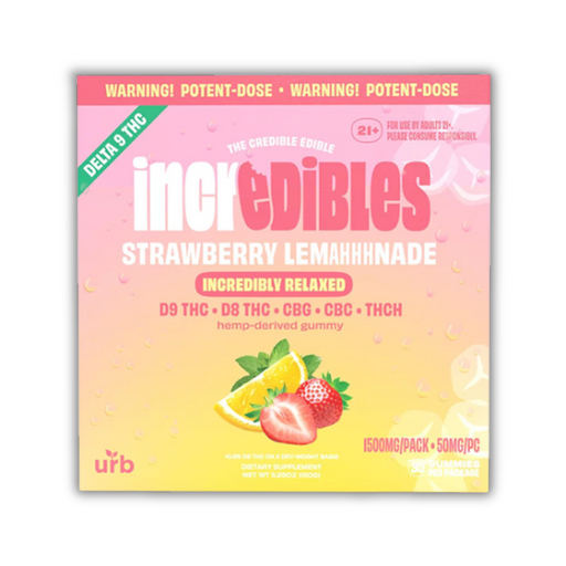 URB Incredibles Gummies 1500MG Strawberry Lemahhade Flavor