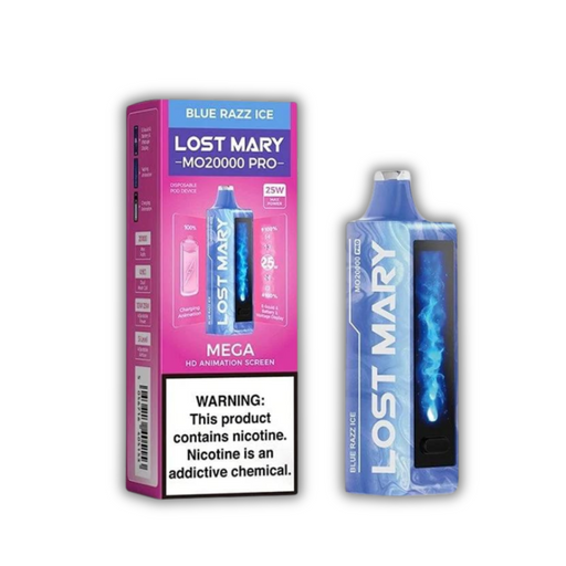 Lost Mary MO20000 Pro Disposable Vape - ED Design Blue Razz Ice