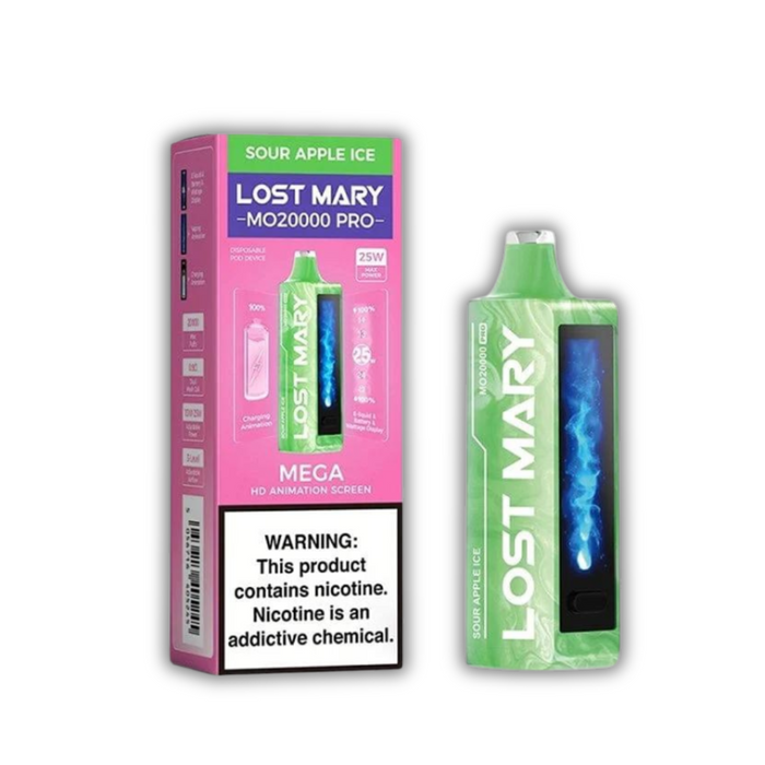Lost Mary MO20000 Pro Disposable Vape - ED Design Sour Apple Ice