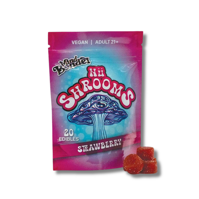 Glo Pop Nu Shrooms Gummies 20ct Strawberry Flavor