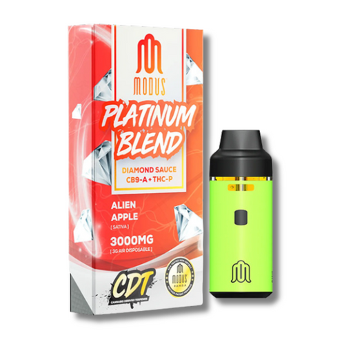 Modus Platinum Blend Disposable Vape 3G Alien Apple Flavor