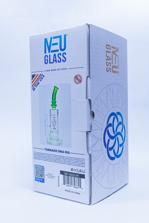 10'' Green-Pink NEU Tornado DNA Rig Water Pipe