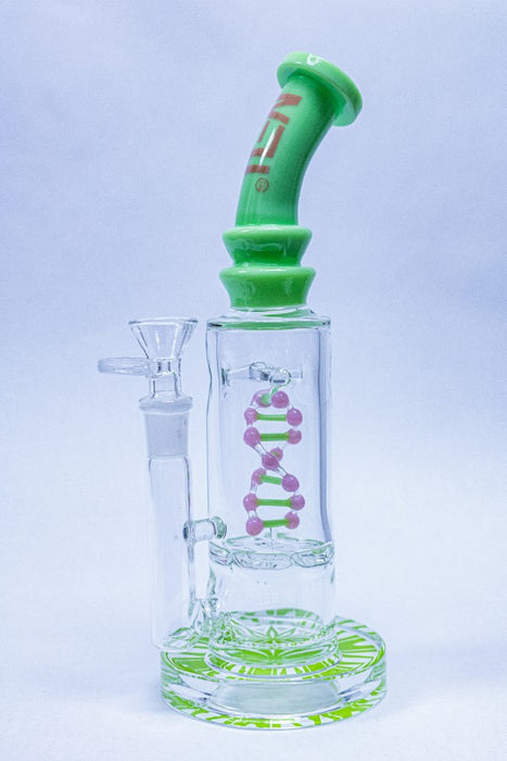 10'' Green-Pink NEU Tornado DNA Rig Water Pipe