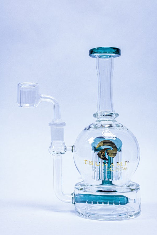 8'' Green Tsunami Glass concentrate Rig with Inline Diffuser