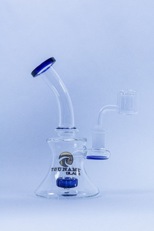 Blue 7'' Tsunami Concentrate Rig Showerhead Water Pipe